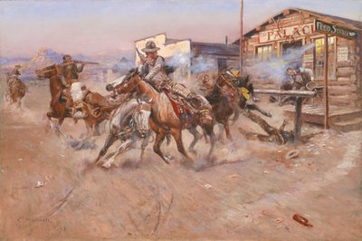 Smoke of a .45 by Charles Marion Russell